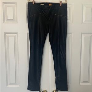 Anthropologie Pilcro and the Letterpress Leather Moto Faux Leather Front Pants